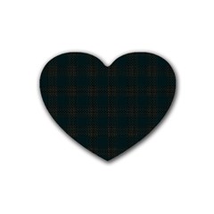 Plaid Pattern Heart Coaster (4 Pack) 