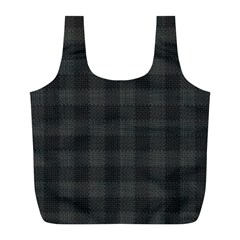 Plaid Pattern Full Print Recycle Bags (l) 