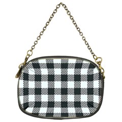 Plaid Pattern Chain Purses (one Side)  by ValentinaDesign