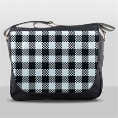 Plaid Pattern Messenger Bags by ValentinaDesign