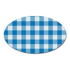 Plaid Pattern Oval Magnet by ValentinaDesign