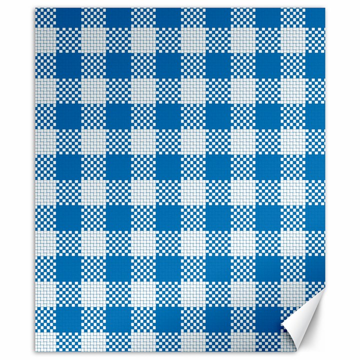 Plaid pattern Canvas 8  x 10 