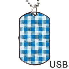 Plaid Pattern Dog Tag Usb Flash (one Side) by ValentinaDesign