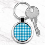 Plaid pattern Key Chains (Round)  Front