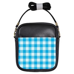 Plaid Pattern Girls Sling Bags by ValentinaDesign