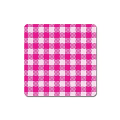 Plaid Pattern Square Magnet by ValentinaDesign