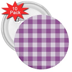 Plaid Pattern 3  Buttons (10 Pack)  by ValentinaDesign