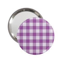 Plaid pattern 2.25  Handbag Mirrors