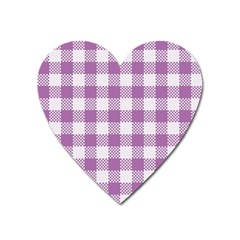 Plaid Pattern Heart Magnet by ValentinaDesign