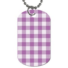 Plaid pattern Dog Tag (One Side)