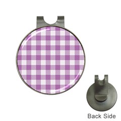 Plaid Pattern Hat Clips With Golf Markers by ValentinaDesign