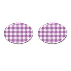 Plaid pattern Cufflinks (Oval)