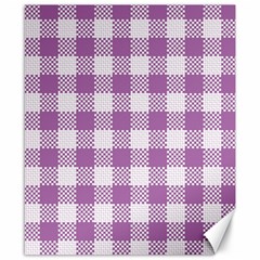 Plaid Pattern Canvas 8  X 10  by ValentinaDesign