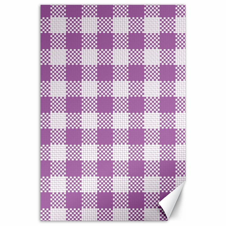 Plaid pattern Canvas 24  x 36 