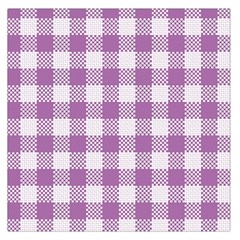 Plaid pattern Large Satin Scarf (Square)