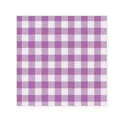 Plaid pattern Small Satin Scarf (Square)