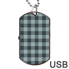 Plaid Pattern Dog Tag Usb Flash (one Side) by ValentinaDesign