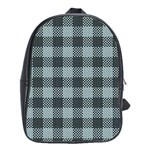 Plaid pattern School Bags (XL)  Front