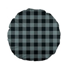 Plaid Pattern Standard 15  Premium Flano Round Cushions by ValentinaDesign