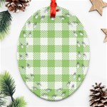 Plaid pattern Ornament (Oval Filigree) Front