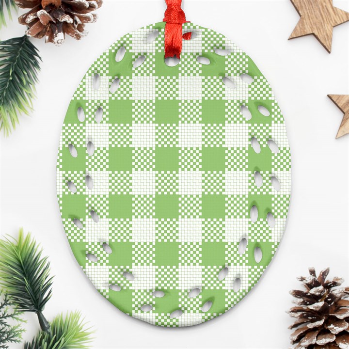 Plaid pattern Ornament (Oval Filigree)