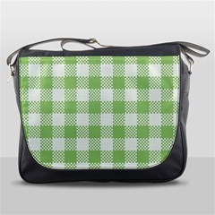 Plaid Pattern Messenger Bags by ValentinaDesign