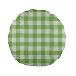 Plaid pattern Standard 15  Premium Flano Round Cushions Front