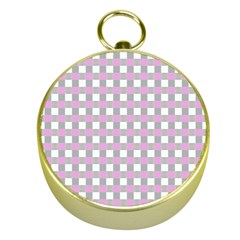 Plaid Pattern Gold Compasses