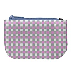 Plaid Pattern Large Coin Purse by ValentinaDesign