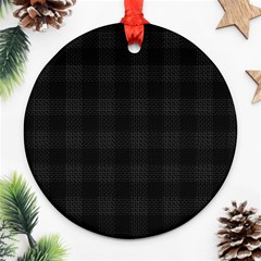 Plaid Pattern Round Ornament (two Sides) by ValentinaDesign