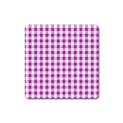 Plaid Pattern Square Magnet by ValentinaDesign