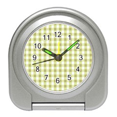 Plaid Pattern Travel Alarm Clocks by ValentinaDesign