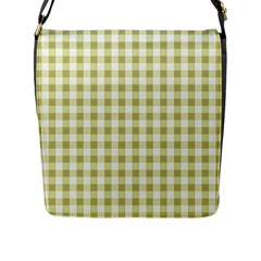 Plaid Pattern Flap Messenger Bag (l)  by ValentinaDesign