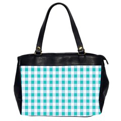 Plaid Pattern Office Handbags (2 Sides)  by ValentinaDesign