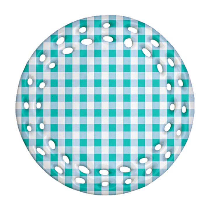 Plaid pattern Ornament (Round Filigree)