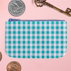 Plaid Pattern Large Coin Purse by ValentinaDesign