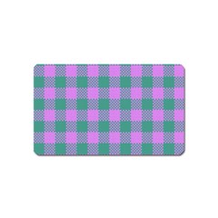 Plaid Pattern Magnet (name Card) by ValentinaDesign