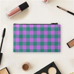 Plaid pattern Cosmetic Bag (Small)  Back