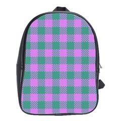 Plaid Pattern School Bags(large)  by ValentinaDesign