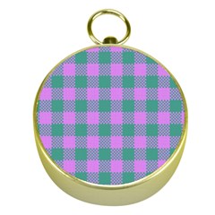 Plaid Pattern Gold Compasses by ValentinaDesign