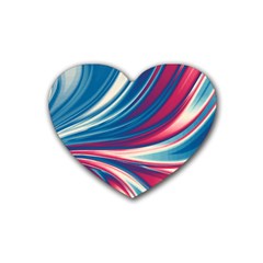 Colors Rubber Coaster (heart)  by ValentinaDesign