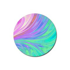 Colors Rubber Round Coaster (4 Pack)  by ValentinaDesign