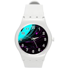 Colors Round Plastic Sport Watch (m) by ValentinaDesign