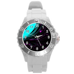 Colors Round Plastic Sport Watch (l) by ValentinaDesign