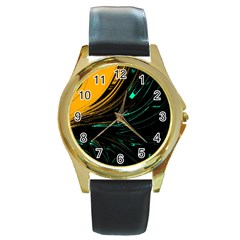 Colors Round Gold Metal Watch