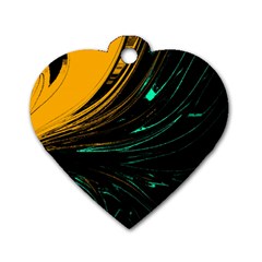 Colors Dog Tag Heart (One Side)