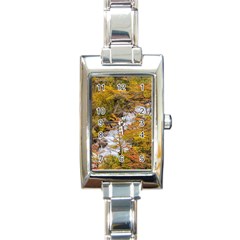 Colored Forest Landscape Scene, Patagonia   Argentina Rectangle Italian Charm Watch by dflcprints