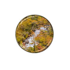 Colored Forest Landscape Scene, Patagonia   Argentina Hat Clip Ball Marker by dflcprints