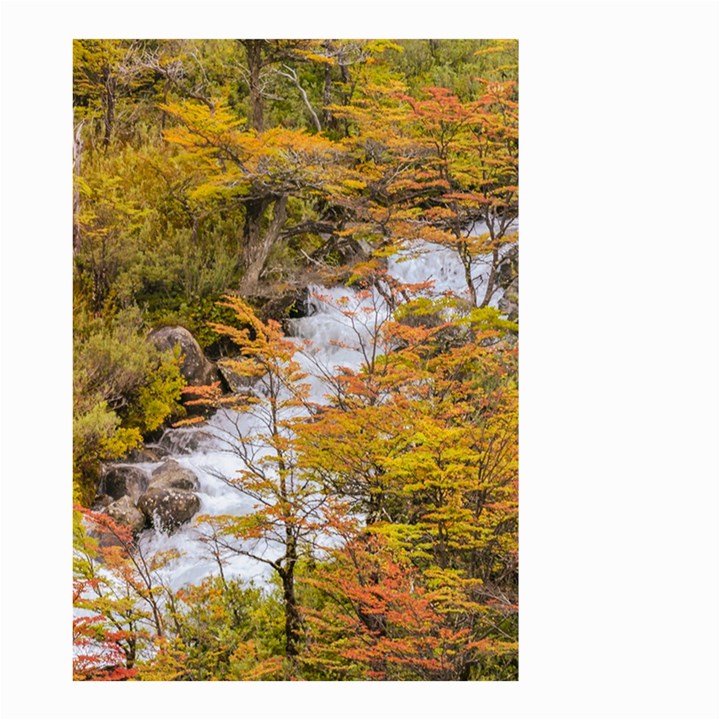 Colored Forest Landscape Scene, Patagonia   Argentina Small Garden Flag (Two Sides)