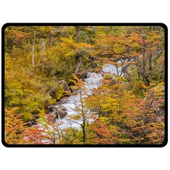 Colored Forest Landscape Scene, Patagonia   Argentina Double Sided Fleece Blanket (large)  by dflcprints